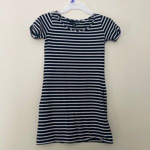 Striped cotton short sleeve tee dress